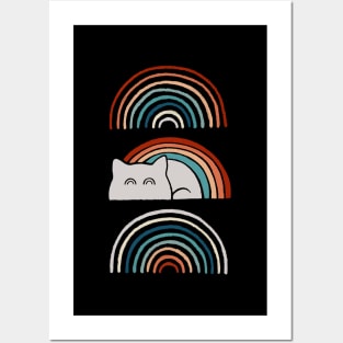 Rainbow kitty Posters and Art